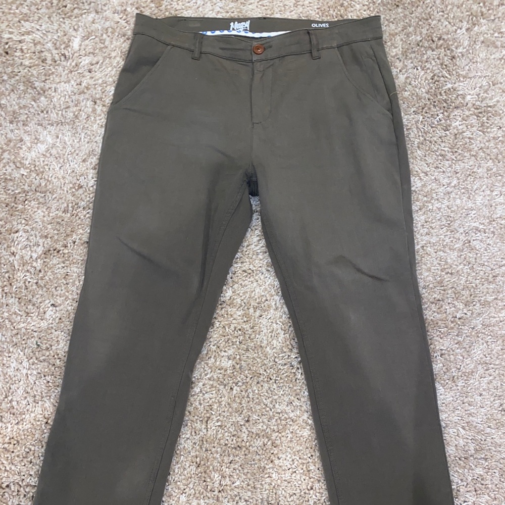 Mugsy Jeans Olives Khaki 36 X 30 + Shorts